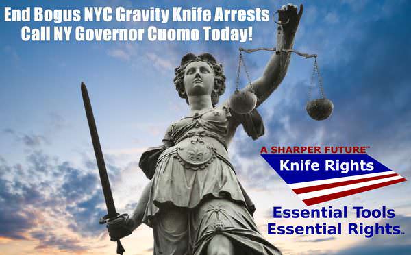 End Bogus NYC Gravity Knife Arrests - Let's Get It Done! Call NY Governor Cuomo Today!