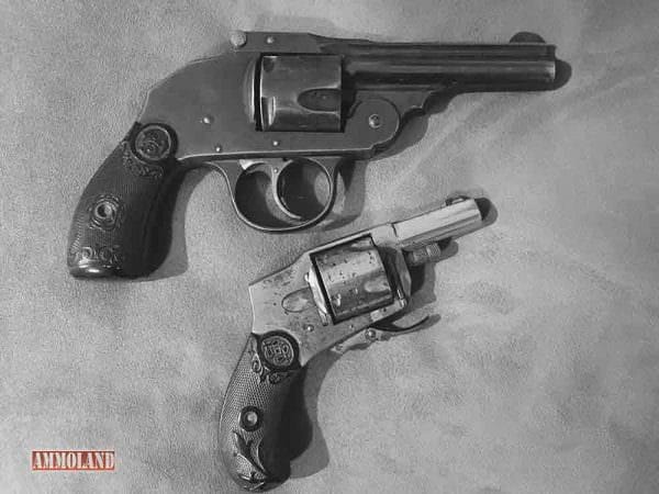 Old school snub nose revolvers.