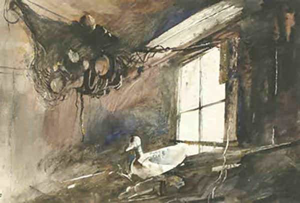 "Loon Toller," 21" x 30" watercolor, Andrew Wyeth - $94,875