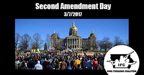 March 7th, the Iowa Firearms Coalition is hosting another Second Amendment Day in the Iowa Capitol.