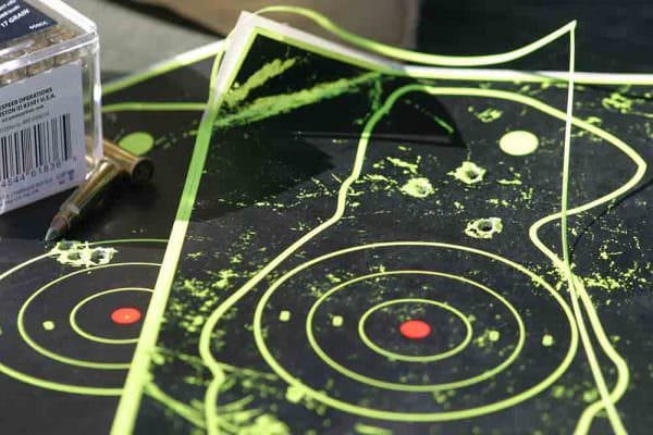 Savage Arms A17 accuracy Savage Arms A17 accuracy at 75 yards when shooting both Hornady and V-17's by CCI