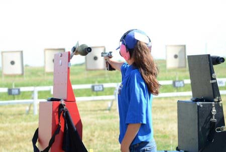 Juniors from around the country travel to the National Trophy Pistol Matches each July to learn and compete on the famous Camp Perry ranges.
