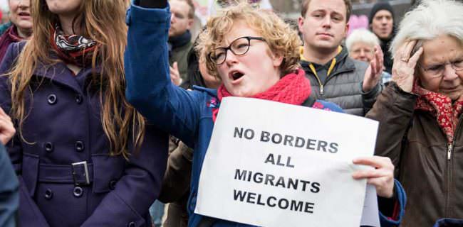 No Boarders Liberal Protestors istock