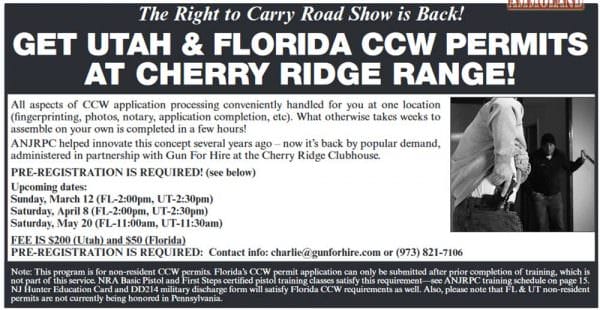 Right to Carry Road Show Flyer