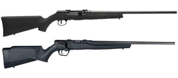 Savage Arms A17 (top) Savage Arms Model B Bolt action (bottom)