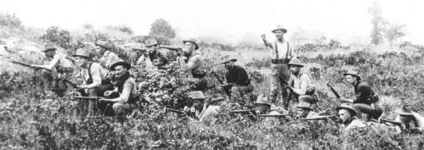 United States Marines with their Krag-Jorgensen rifles.