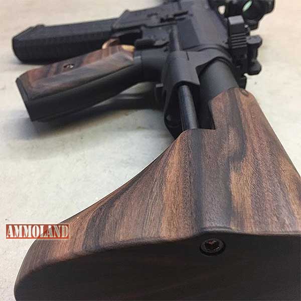Wood AR-15 Adjustable Stock