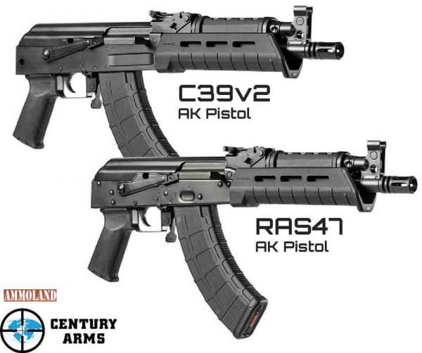 Century Arms C39v2 and RAS 47 AK pistols
