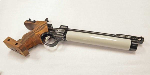 The air guns are specially engraved, “To the CMP from G.P. Pardini.”