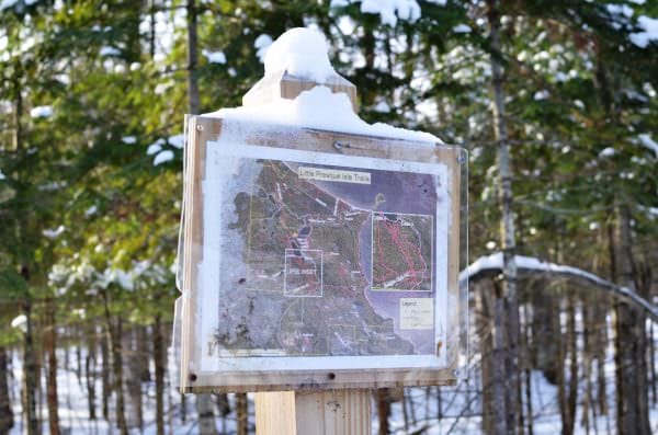 Little Presque Isle Trails Sign 