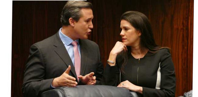 Florida Senators Rene Garcia, R-Hialeah, and Anitere Flores, R-Miami, (SCOTT KEELER | Times Florida )