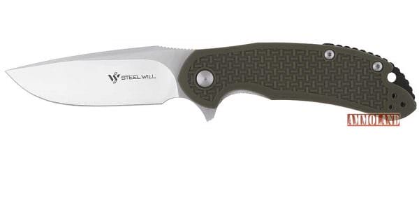 Steel Will Cutjack Knife in OD Green Left Side