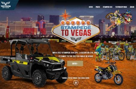 Textron Off Road, Joe Gibbs Racing Stampede to Vegas Sweepstakes