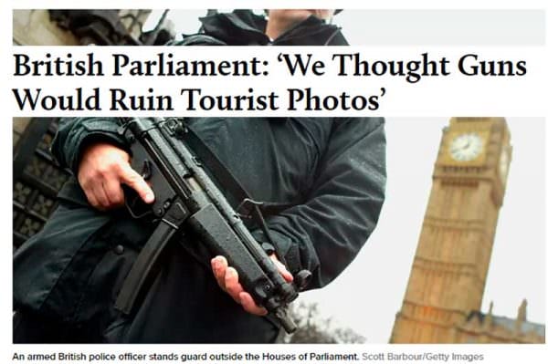 British Parliament Armed Police