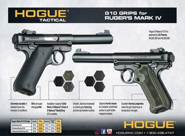 Hogue Inc. Announces G10 Grips for Ruger's Mark IV