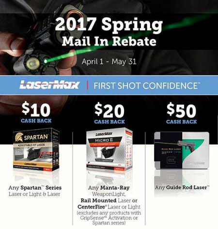 LaserMax Spring 2017 Rebates