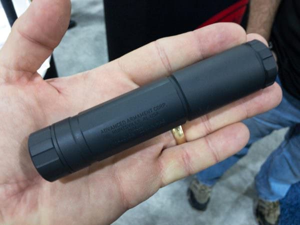 The AAC Halcyon is about the same size as any other rimfire suppressor, but breaks down into a compact configuration too.