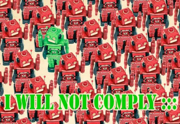 I will Not Comply Rebellion Free Speech Licensed from Adobe Stock 112112171