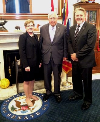 Jan Billeb, Senator Mike Enzi, CJ Buck, AKTI President in Senator Enzi's Office