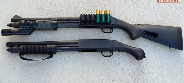 Mossberg 590 Tactical Shotgun (Top) Mossberg 590 Shockwave Grip (Btm)