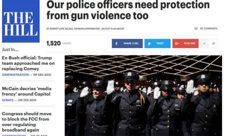 Our police officers need protection from gun violence too.