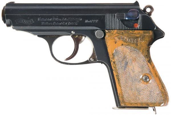 The Walther PPK pistol was a shortened version of the 1929 Model PP, and was first produced in 1931.