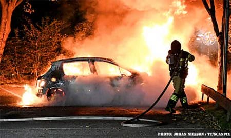 Car fires in Oslo