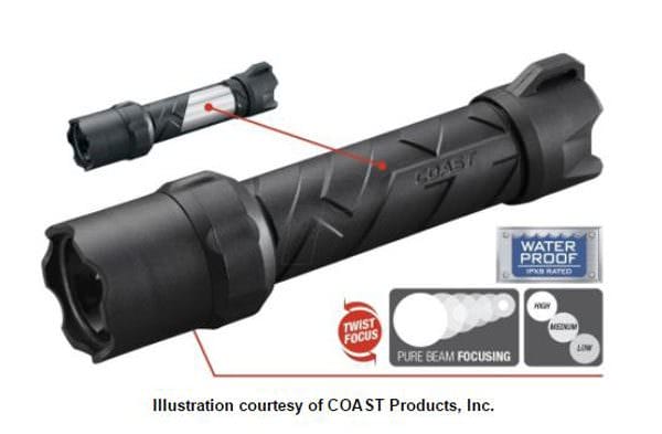 Coast Polysteel 600R Rechargable Flashlight