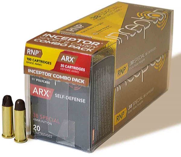 Polycase .38 Special ARX Self Defense Cartridges & Inceptor Sport Utility Ammunition