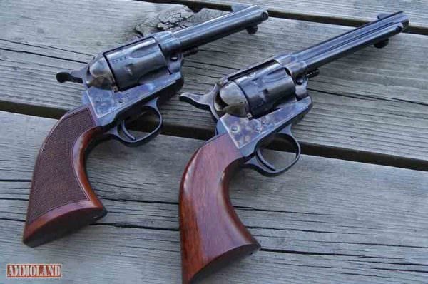 Uberti 1873 Cattleman El Patrón CMS Revolver (Left) and Uberti 1873 Cattleman .22 Revolver