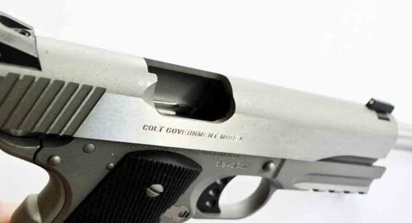 Novak-style low profile sights are installed on the Colt Delta Elite Rail Gun and we do prefer these to the old GI style sights common to Colt's other 1911 pistols.