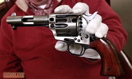 1873 Colt Single Action Revolver cutaway on display at the National Firearms Museum