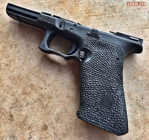 Glock 17 Frame Damato Custom Stippling Starburst Pattern