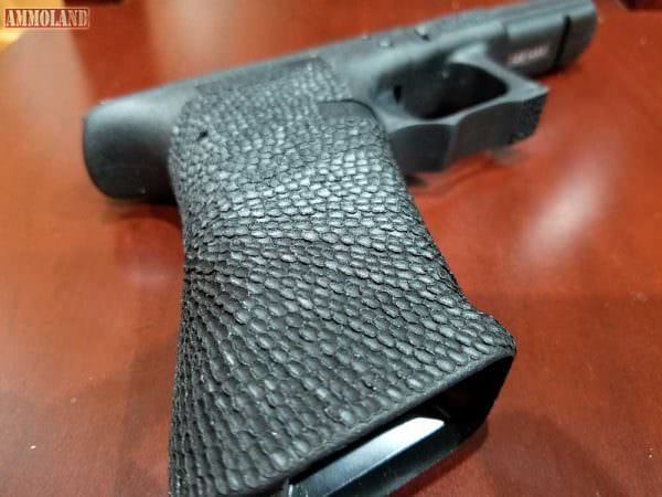 Glock 17 with Damato Custom Stippling's Starburst Pattern