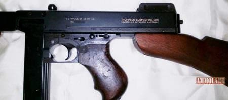 Thompson 1928 A1 Submachine Gun Carbine Left Side Markings