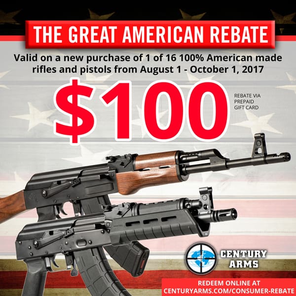 Century Arms 100$ Great American Rebate