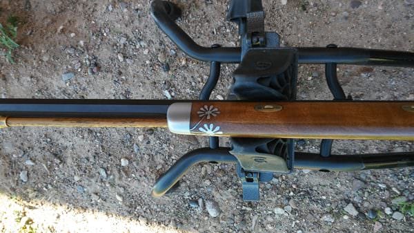 Hand Cast Pewter Forend Cap with Inlaid "Daisies"