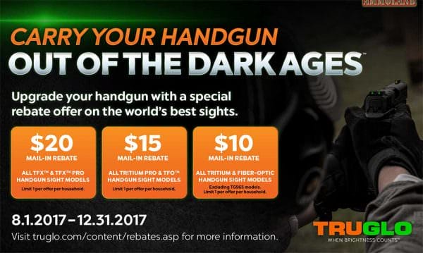 Truglo Handgun Sight Rebate Program 2017