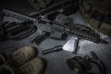 AR15 Rifle M4 Black Gun Optics Flashlight