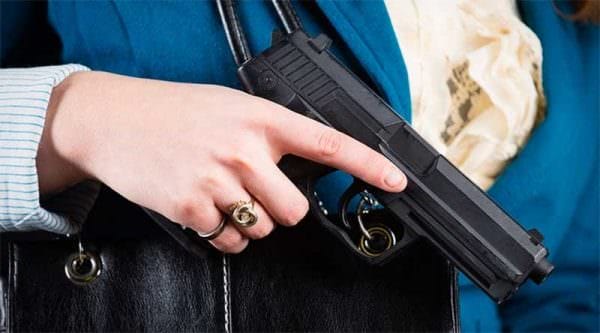 Lady Women Handgun Purse Hands