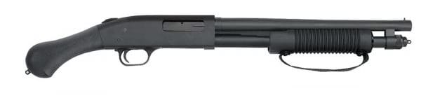 Based on the 590 pump-action design, the 20-gauge version of the Shockwave required an engineering redesign as this is the first time that Mossberg has offered the 590 platform in a smaller gauge.