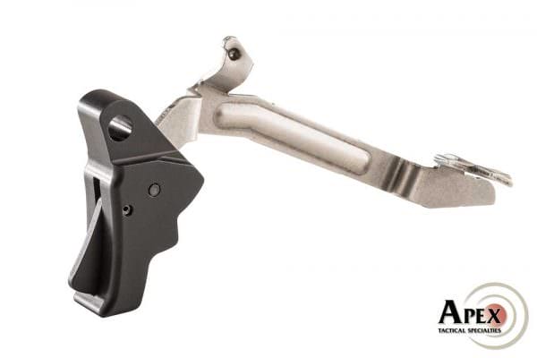 The Action Enhancement Trigger for the Gen 5 Glock is available pre-installed on an Apex Gen 5 Trigger Bar, allowing Glock owners to simply swap out the trigger and trigger bar for an easy return to the stock configuration.