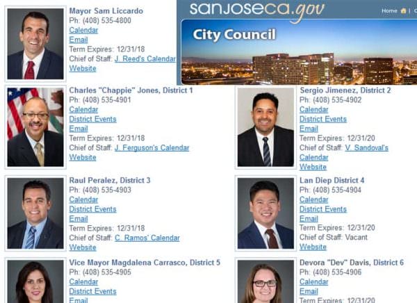 San Jose City Council 2017