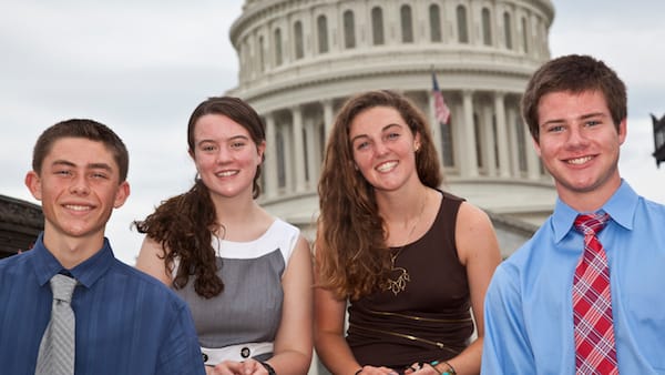 Y.E.S. encourages young adults to become active citizens and leaders of tomorrow by learning about the Constitution and Bill of Rights, the federal government and the importance of engaging in civic affairs.