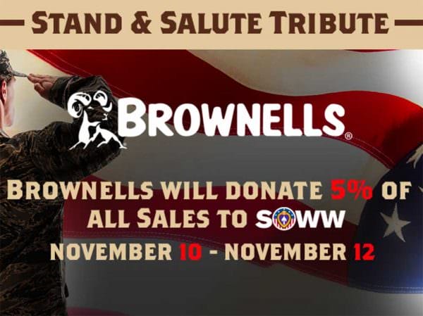 Brownells “Stand & Salute Tribute” Donates 5% Of Veterans Day Weekend Sales to SOWW