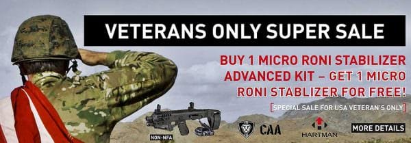 CAA is offering a free Micro Roni Stabilizer with the purchase of a Micro Roni Stabilizer Advanced Kit to veterans between now and November 12, 2017.