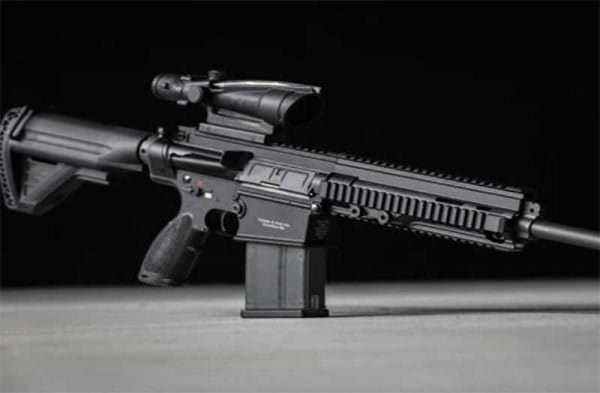 H&K MR762A1 Rifle with Trijicon ACOG 6X48mm Reticle