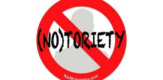 No Notoriety Don't Glorify Killers