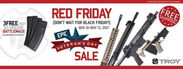 TROY RED Friday EPIC Veteran's Day Weekend Sale!