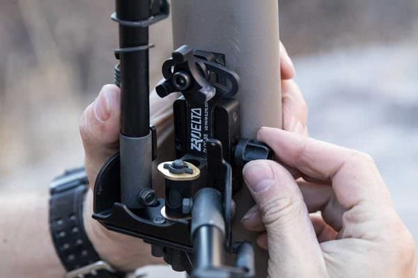 The DLOC-SS Bipod Assembly comes complete with the heavy duty Aimtech Warhammer, 6-9” notch leg bipod and ready for immediate use.